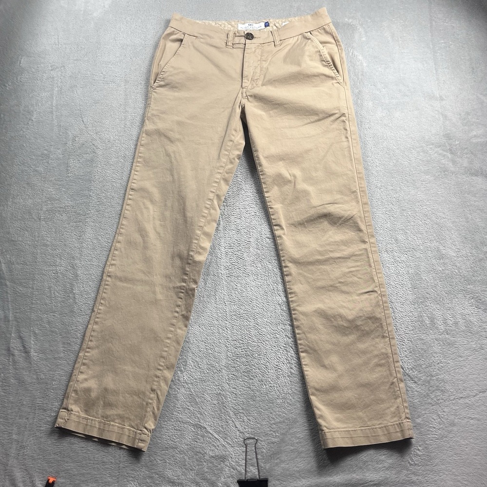 Peter Manning New York Chino Pants Mens 30x28 Beige Lightweight Stretch Slim Fit